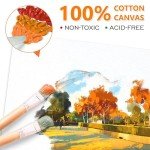 Shuttle Art Painting Canvas Panels, 36 Pack, 5x7, 8x10in (18 of Each), 100% Cotton, Primed White Canvas Boards for Painting, Blank Canvases for Kids, Adults & Artists for Acrylic and Oil Painting