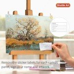 Shuttle Art Painting Canvas Panels, 36 Pack, 5x7, 8x10in (18 of Each), 100% Cotton, Primed White Canvas Boards for Painting, Blank Canvases for Kids, Adults & Artists for Acrylic and Oil Painting