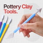 Clay Tools for Kids, 19 Pcs Plastic Clay Sculpting Tools for Carving, Shaping, and Modeling, Lightweight Clay Tool Set for Kids & Adults, Air Dry Clay Tools for Crafting & Styling