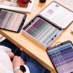 Castle Art Supplies Harmonious Colored Pencil Set | 72 Muted, Wax-Based Soft Core Coloring Pencils for Adult Artists' Relaxation | Presented in Tin Case