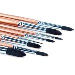 Transon 8pcs Round Watercolor Paint Brush Set Goat Hair for Watercolors,Acrylics,Inks,Gouache,Oil and Tempera