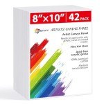 Simetufy 42 Pack Canvas Boards for Painting 8 x 10 inch Canvas Panels Blank - Gesso Primed Acid-Free 100% Cotton for Acrylics Oil Watercolor Tempera Paints