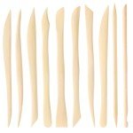 10Pcs Wooden Clay Sculpting Tools, 6.2'' Smooth Double Ended Clay Modeling Tools, Polymer Clay Tools Sculpting, Wood Pottery Clay Tool Kit for Ceramics Soap Playdough Carving Supplies