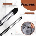 Kosiz Blending Sponge Pen Double Headed Washable Rubbing Sponge Brush Sketch Wipe Reusable Blending Stump Drawing Art Blenders for Artist Highlight Shadow Detail Correcting Tool(12 Pcs)