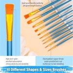 54 Pack Canvas with Easel Set 8 x 10 Inch Canvas Boards with Wooden Easels, Paint Brushes Canvas Panel Painting Kit for Acrylic Oil Watercolor Beginners Art Crafts Sip and Paint Party