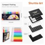 Shuttle Art 30 Colors Cute Journal Pens 0.6mm Fine Point Colored Gel Pens for Black Paper Adult Coloring Writing Drawing Journaling Note Taking School Office Home
