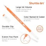 Shuttle Art 30 Colors Cute Journal Pens 0.6mm Fine Point Colored Gel Pens for Black Paper Adult Coloring Writing Drawing Journaling Note Taking School Office Home