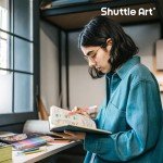 Shuttle Art 30 Colors Cute Journal Pens 0.6mm Fine Point Colored Gel Pens for Black Paper Adult Coloring Writing Drawing Journaling Note Taking School Office Home