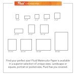 Fluid Watercolor Paper Block, 6 x 8 inches, 15 Sheets, 140 lb (300 GSM) Cold Press Pad for Artist Painting and Wet Media