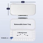 Mr. Pen Airtight 18-Well Watercolor Palette with 2 Mixing Areas and Lid - Folding Paint Tray