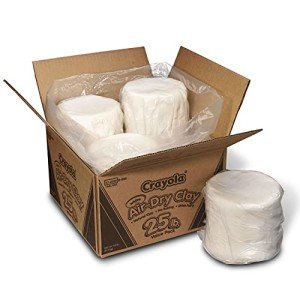 Crayola Air Dry Clay for Kids - White, Modeling Clay for Kids, Bulk Art Supplies, Back to School Essentials, Teacher Classroom Must Have, 25lb