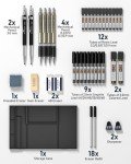 STAGEEK 37PCS Art Mechanical Pencil Set, Drafting Pencil 5 Sizes- 0.3, 0.5, 0.7, 0.9MM & 2PCS 2.0MM Mechanical Drawing Pencils with 492PCS Leads (6B 4B 2B HB 2H 4H Color) for Artist Sketching Drawing
