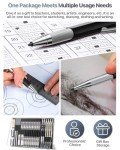 STAGEEK 37PCS Art Mechanical Pencil Set, Drafting Pencil 5 Sizes- 0.3, 0.5, 0.7, 0.9MM & 2PCS 2.0MM Mechanical Drawing Pencils with 492PCS Leads (6B 4B 2B HB 2H 4H Color) for Artist Sketching Drawing