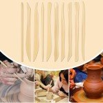 AOZUO 10PCS Double-Ended Clay Sculpting Tools, Plastic Polymer Clay Modeling Tools Ceramic Pottery Carving Tools for Cutting Embossing Smoothing Shaping Molding