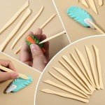 AOZUO 10PCS Double-Ended Clay Sculpting Tools, Plastic Polymer Clay Modeling Tools Ceramic Pottery Carving Tools for Cutting Embossing Smoothing Shaping Molding