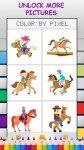 Horse Riding Color by Number - Free Pixel Art Game - Coloring Book Pages - Happy, Creative & Relaxing - Paint & Crayon Palette - Zoom in & Tap to Color - Share Creations with Friends!