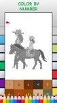 Horse Riding Color by Number - Free Pixel Art Game - Coloring Book Pages - Happy, Creative & Relaxing - Paint & Crayon Palette - Zoom in & Tap to Color - Share Creations with Friends!