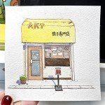 Watercolor Sketchbook,3.9x3.9 Inch Portable Square Mini Watercolor Notebook, 20 Sheets Tearable Watercolor Textured Drawing Papers, 300 GSM (140lb) Art Paper Sketchbook.White