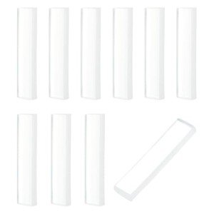 INFUNLY Clear Reusable modeling clay - 10pcs Transparent Moulding Tools, Hot Water Clear Modeling Perfect for Short Clay Projects, 2.9x2.9 Inch with Storage Box