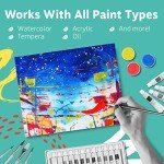Artlicious Canvas for Painting 12 Packs - 8 x 10” Blank Canvas 100% Cotton Painting Canvas Panels for Acrylic, Oil & Watercolor Paint for Canvas Painting