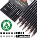 YUANCHENG Professional Drawing Sketching Pencil Set - 12 Pieces,Graphite,(14B - 2H), Graphite Pencils for Drawing, Shading Pencils for Sketching,Artist Pencils for Beginners,Drawing Art