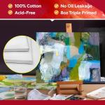 Stretched Canvas for Painting,10Pack 9X12 Inch Stretched White Blank Canvas,8 Oz Triple Primed 5/8" Profile Stretched Canvas,100% Cotton,Canvases for Painting, for Acrylics, Oils