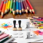 Blending Tool Mini Round Ink Blending Tool Art Supplies for Distressing Blending and More Control of Ink Placement Compact No More Inky Fingers Ink and Versatile Inking Tools Drawing Art Blenders