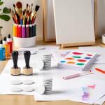 Blending Tool Mini Round Ink Blending Tool Art Supplies for Distressing Blending and More Control of Ink Placement Compact No More Inky Fingers Ink and Versatile Inking Tools Drawing Art Blenders