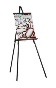 Studio Designs Art Studio Display Easel - Portable Wood Easel to Display Art Projects on Tabletops or Floors - Adjustable Height for Different Surfaces and Projects, Black