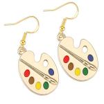 Art Teacher Appreciation Gifts: Earring Painters Palette Jewelry Set Teacher Earrings
