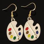 Art Teacher Appreciation Gifts: Earring Painters Palette Jewelry Set Teacher Earrings
