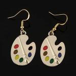 Art Teacher Appreciation Gifts: Earring Painters Palette Jewelry Set Teacher Earrings
