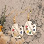 Art Teacher Appreciation Gifts: Earring Painters Palette Jewelry Set Teacher Earrings