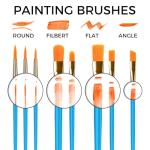 Watercolor Paper Pad, 20 Sheets Watercolor Pad with 8 Paint Brushes, Painting Paper for Watercolors, Sketch, Journal