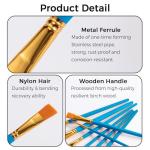 Watercolor Paper Pad, 20 Sheets Watercolor Pad with 8 Paint Brushes, Painting Paper for Watercolors, Sketch, Journal