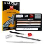KALOUR Colored Pencil Accessory Kit,with Blenders,Erasers and Sharpener.perfect for Blending Softening Edges,ideal for Coloring Book,Art Supplies for Artists Beginners