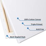 NEXCOVER Stretched Canvas - 8 Pack 11x14 Inch, 5/8” Profile, 100% Cotton Art Canvas, Triple Primed White Blank Canvases, Acid-Free, Artist Painting Canvas for Acrylic, Oil, Tempera, Gouache Paint