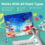 Artlicious Canvases for Painting - Pack of 12, 4 x 4 Inch Blank White Canvas Boards - 100% Cotton Art Panels for Oil, Acrylic & Watercolor Paint
