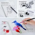KALOUR Colored Pencil Accessory Kit,with Blenders,Erasers and Sharpener.perfect for Blending Softening Edges,ideal for Coloring Book,Art Supplies for Artists Beginners