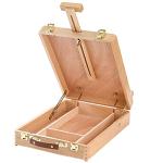 DEAYOU Wood Tabletop Easel Storage Box, Beechwood Portable Sketchbox for Painting, Adjustable Wooden Desktop Drawing Easel Case for Art Supplies, Painters, Adult, Student, Artist, Beginner