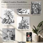 Aenir Compressed Charcoal Sticks Set of 12 – Soft, Medium, Hard Charcoal for Drawing, Sketching & Shading – Art Supplies for Artists, Beginners & Adults