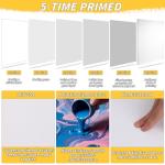 Pre Stretched Canvases for Painting 30x40 4 Pack Large Blank Canvas Boards for Acrylic Pouring and Oil Painting, 100% Cotton, 5-Time Gesso Primed