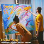 Pre Stretched Canvases for Painting 30x40 4 Pack Large Blank Canvas Boards for Acrylic Pouring and Oil Painting, 100% Cotton, 5-Time Gesso Primed