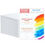 MIVIDE 36 Pack 8x10 Inch Blank Canvas Boards for Painting, White Canvases for Painting, Blank Canvas Panels Art Supplies Canvas for Acrylic Paint Oil Tempera Watercolor