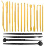 Clay Tools, 18pcs DIY Plastic Pottery Tool Kit for Polymer, Modeling, Air Dry Clay, Sculpting Tools Dotting Ball Stylus Pen for Embossing, Fondant, Crafts, Styling, for Kids and Beginners