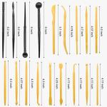 Clay Tools, 18pcs DIY Plastic Pottery Tool Kit for Polymer, Modeling, Air Dry Clay, Sculpting Tools Dotting Ball Stylus Pen for Embossing, Fondant, Crafts, Styling, for Kids and Beginners