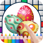 Easter Eggs Color by Number - Free Pixel Art Game - Coloring Book Pages - Happy, Creative & Relaxing - Paint & Crayon Palette - Zoom in & Tap to Color - Share Creations with Friends!