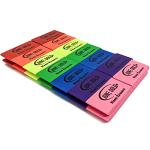 June Gold 28 Neon Colored Rubber Erasers - These All-Purpose erasers are Perfect for classrooms, Homes & Offices