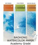 Watercolor Paper Block, BAOHONG Academy Grade Watercolor Block, 100% Cotton, Acid-Free, 140LB/300GSM, Cold Press Textured, 20 Sheets per Block (Cold Press 4.9" x7“”)
