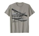DHC-2 Beaver Floatplane "Charcoal Drawing" Airplane T-Shirt T-Shirt